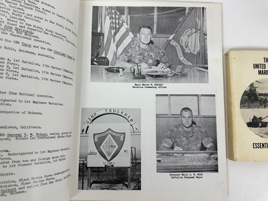 Pair Of First Marine Division In Vietnam Guadalcanal Hardcover Books 1967 & 1969-1970 & The United States Marine Essential Subjects Book [Photo 5]