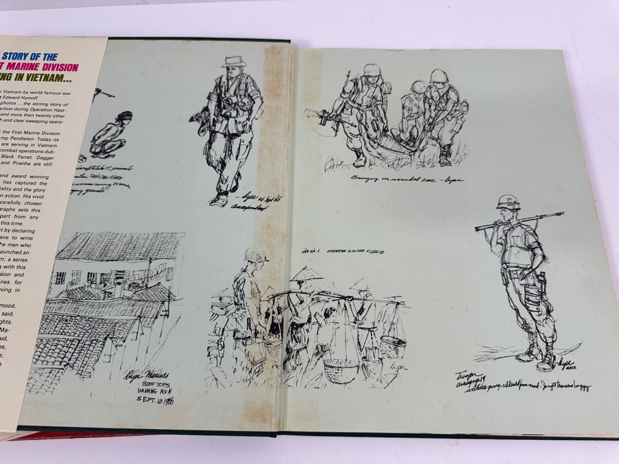 Pair Of First Marine Division In Vietnam Guadalcanal Hardcover Books 1967 & 1969-1970 & The United States Marine Essential Subjects Book [Photo 11]