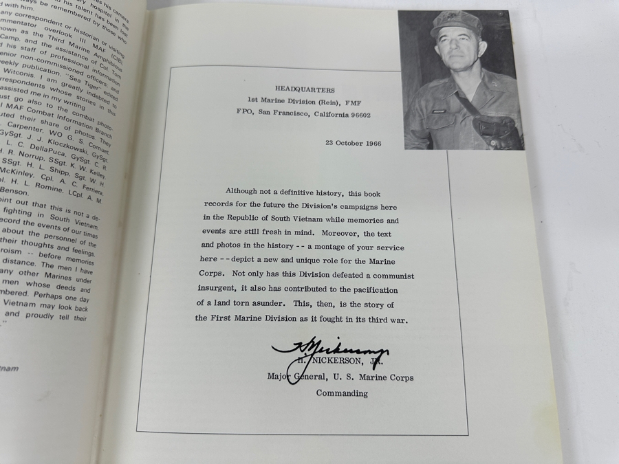 Pair Of First Marine Division In Vietnam Guadalcanal Hardcover Books 1967 & 1969-1970 & The United States Marine Essential Subjects Book [Photo 14]