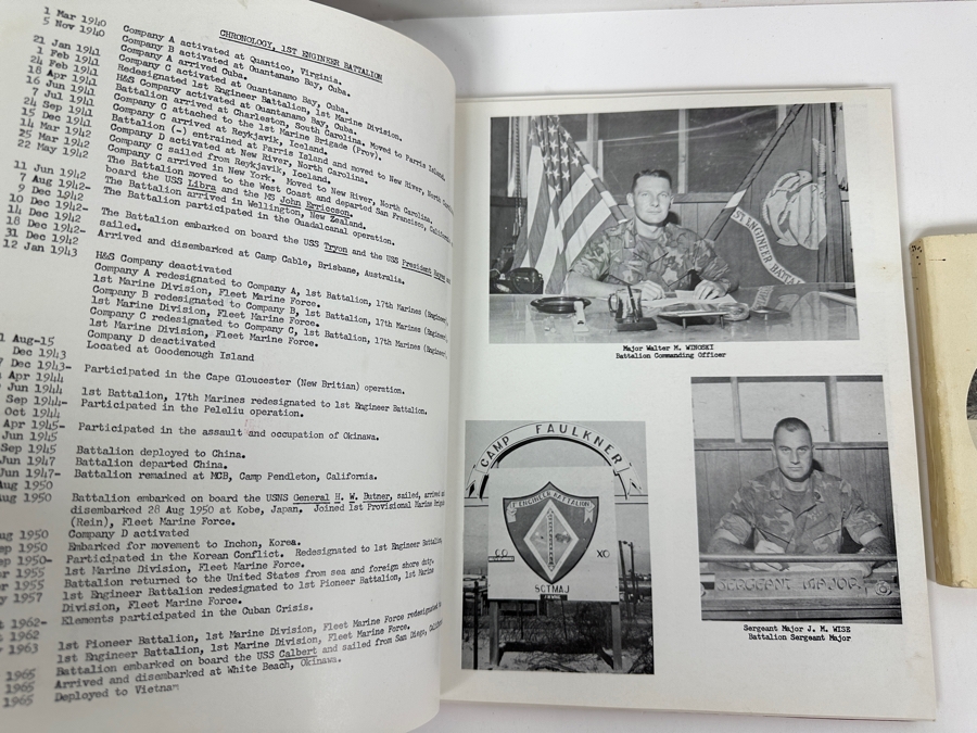 Pair Of First Marine Division In Vietnam Guadalcanal Hardcover Books 1967 & 1969-1970 & The United States Marine Essential Subjects Book [Photo 4]