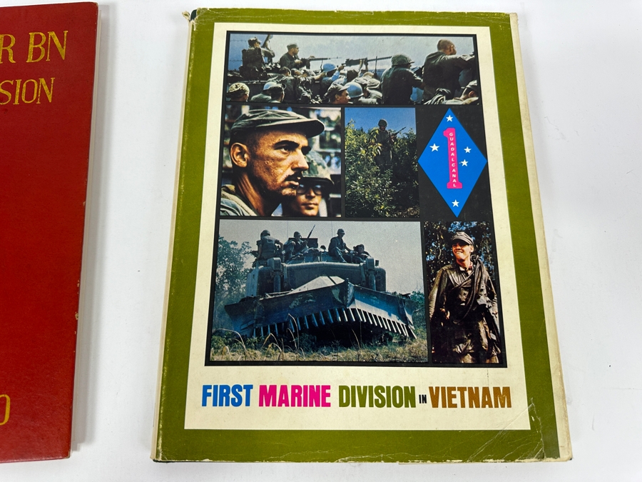 Pair Of First Marine Division In Vietnam Guadalcanal Hardcover Books 1967 & 1969-1970 & The United States Marine Essential Subjects Book [Photo 10]