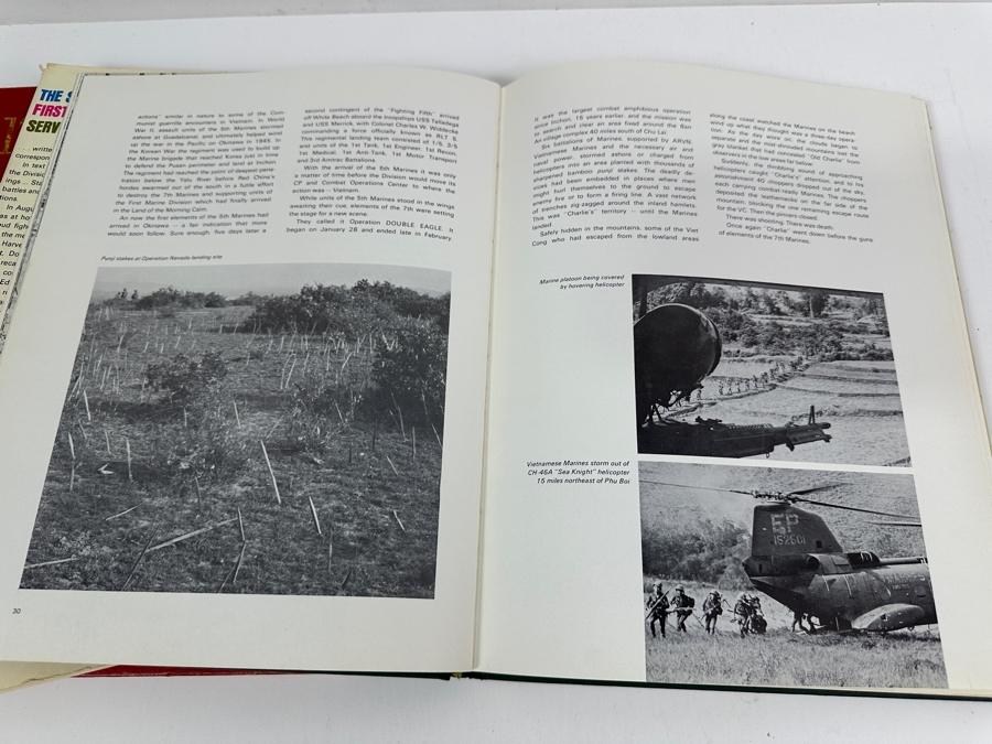 Pair Of First Marine Division In Vietnam Guadalcanal Hardcover Books 1967 & 1969-1970 & The United States Marine Essential Subjects Book [Photo 15]