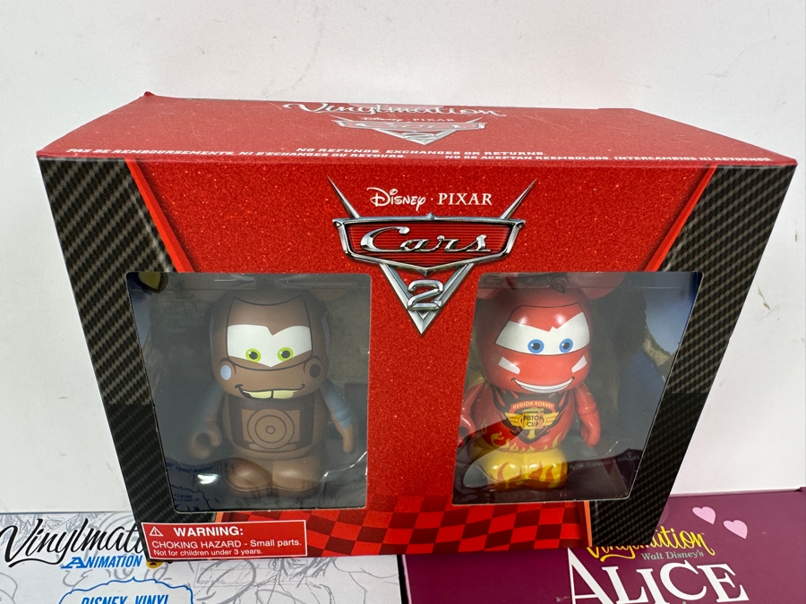 New In Box Vinylmation Vinyl Figurine Sets: (1) Disney Set Limited To 1,200, (1) Walt Disney's Alice In Wonderland Set Limited To 2,500 And (1) Cars 2 Set [Photo 7]