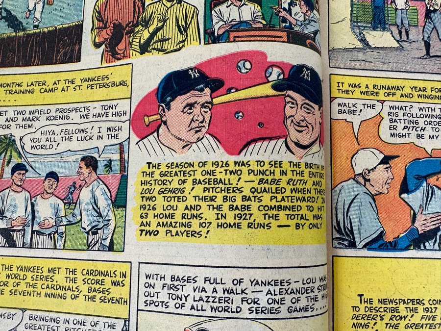 Magazine Enterprises Vintage 1949 The Pride Of The Yankees: The Life Of Lou Gehrig 10 Cent Comic Book Estimate $100-$200 [Photo 10]