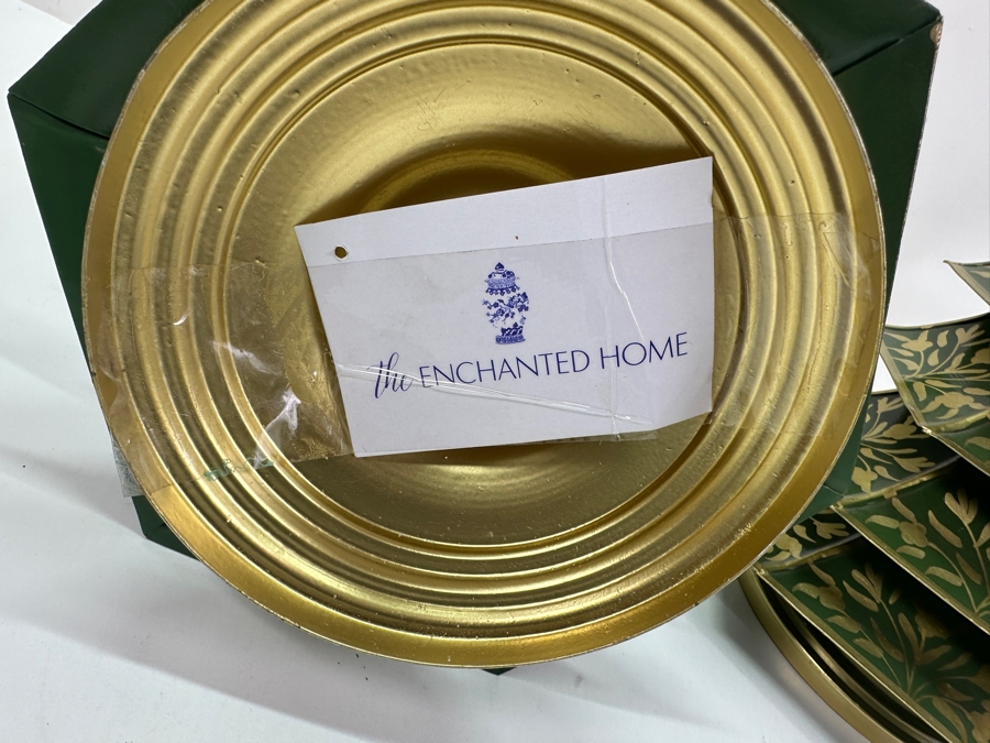 Pair Of Fabulous Enchanted Home Green/Gold Metal Chinoiserie Christmas Trees 12'H Retails $160 [Photo 6]