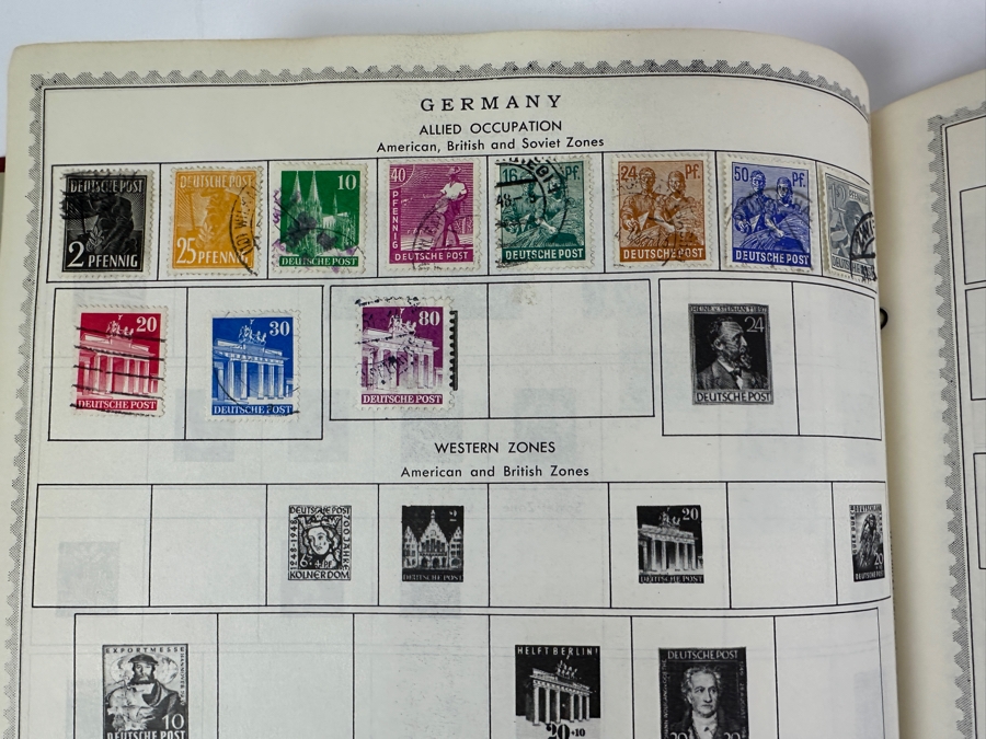 The New World Wide Postage Stamp Album Featuring Postage Stamps From Around The World Including China & Germany - See Photos For Sampling (Not All Stamps Are Photographed) [Photo 35]