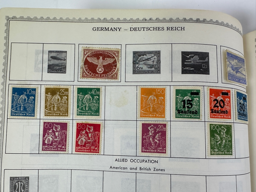 The New World Wide Postage Stamp Album Featuring Postage Stamps From Around The World Including China & Germany - See Photos For Sampling (Not All Stamps Are Photographed) [Photo 32]