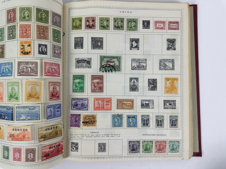 The New World Wide Postage Stamp Album Featuring Postage Stamps From Around The World Including China & Germany - See Photos For Sampling (Not All Stamps Are Photographed) [Photo 20]