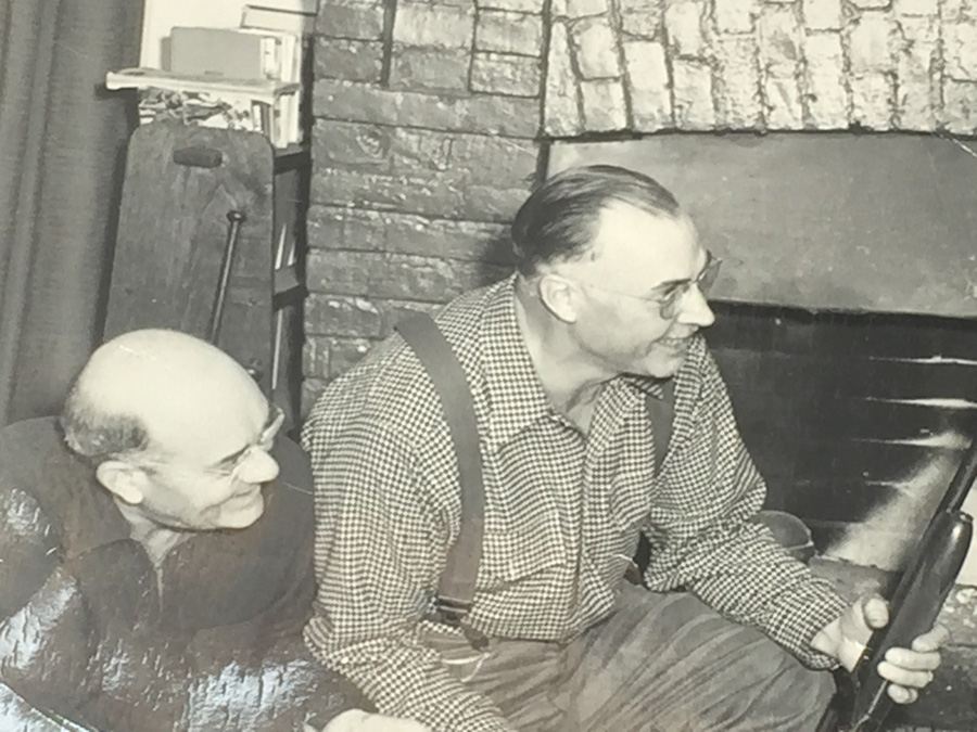 Vintage B&W Hunting Photograph With Worn Out Dog [Photo 2]