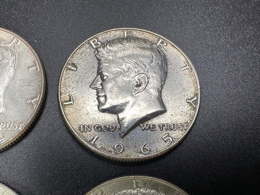 Just Added - (4) Silver Kennedy Half Dollars: (1) 1964, (1) 1965, (1) 1967 & (1) 1969 [Photo 3]
