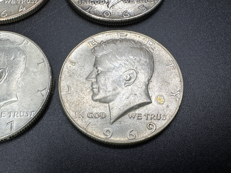 Just Added - (4) Silver Kennedy Half Dollars: (1) 1964, (1) 1965, (1) 1967 & (1) 1969 [Photo 5]