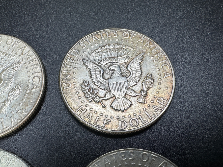 Just Added - (4) Silver Kennedy Half Dollars: (1) 1964, (1) 1965, (1) 1967 & (1) 1969 [Photo 8]