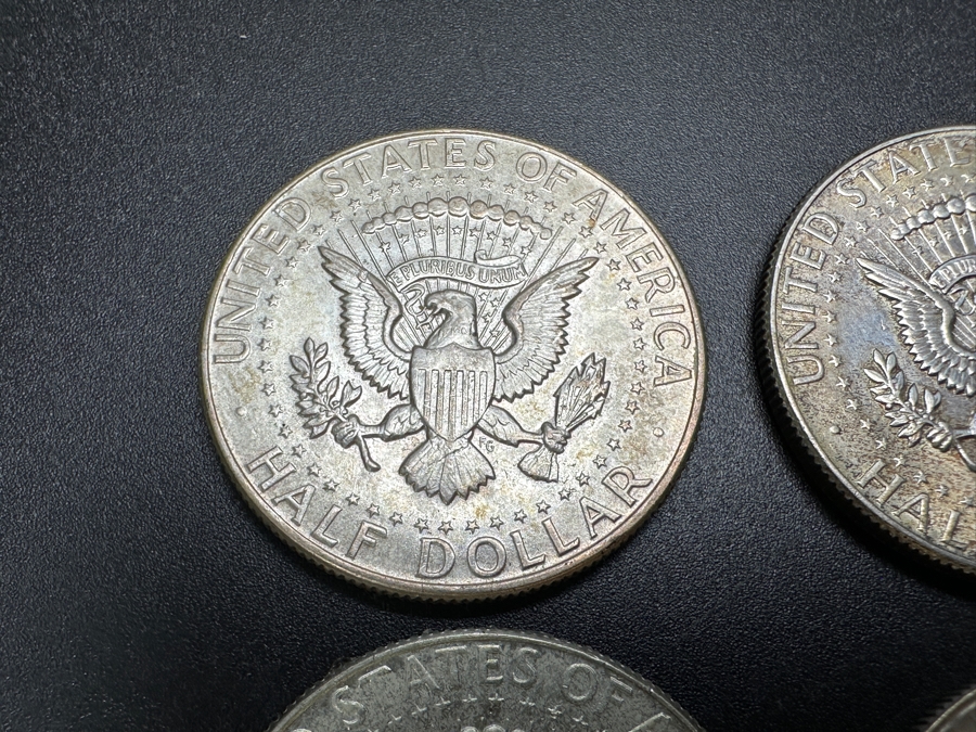 Just Added - (4) Silver Kennedy Half Dollars: (1) 1964, (1) 1965, (1) 1967 & (1) 1969 [Photo 7]