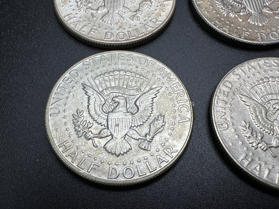 Just Added - (4) Silver Kennedy Half Dollars: (1) 1964, (1) 1965, (1) 1967 & (1) 1969 [Photo 9]