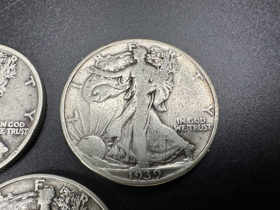Just Added - (3) Standing Walking Liberty Silver Half Dollars: 1917, 1939 & 1940 S [Photo 3]