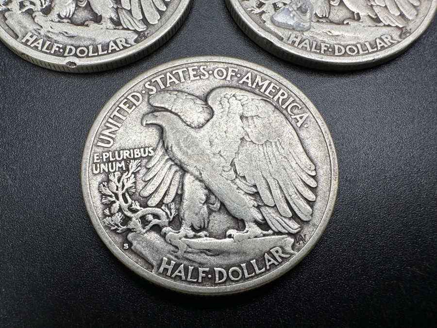 Just Added - (3) Standing Walking Liberty Silver Half Dollars: 1917, 1939 & 1940 S [Photo 9]