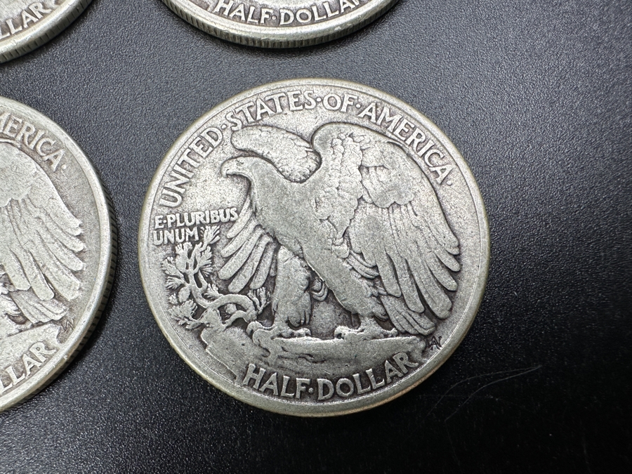 Just Added - (4) Standing Walking Liberty Silver Half Dollars: (3) 1944, (1) 1945 [Photo 11]