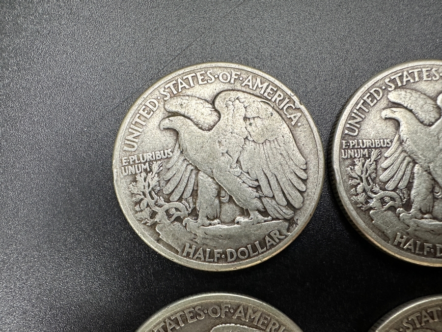 Just Added - (4) Standing Walking Liberty Silver Half Dollars: (3) 1944, (1) 1945 [Photo 8]