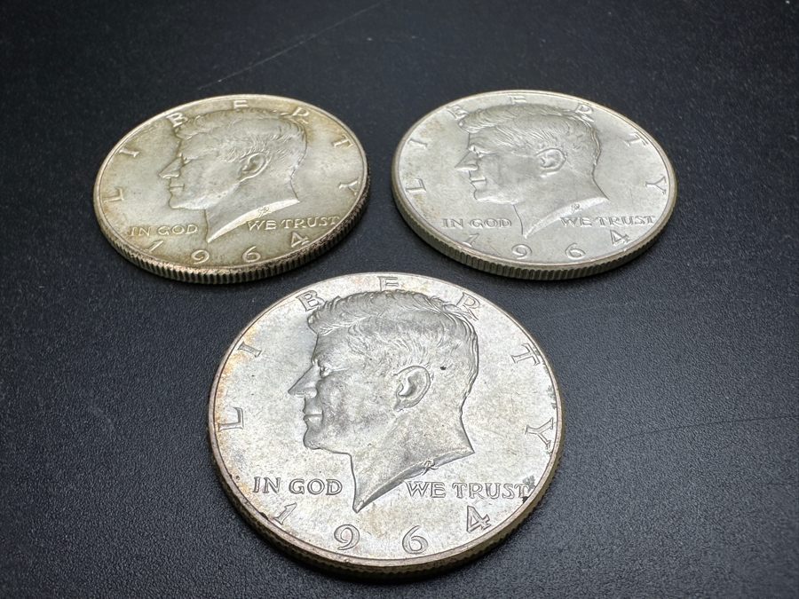 Just Added - (3) 1964 Silver Kennedy Half Dollars [Photo 5]