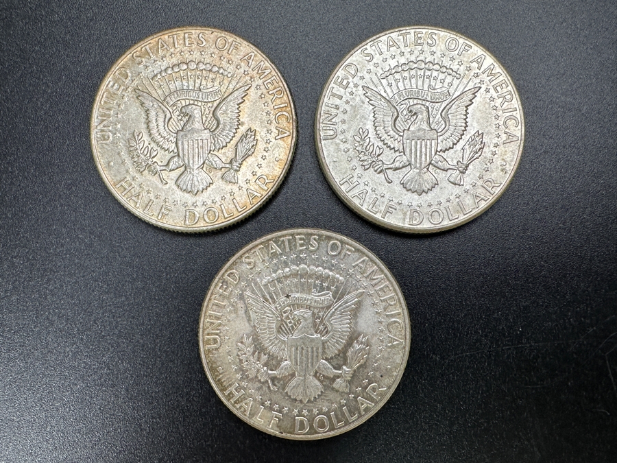Just Added - (3) 1964 Silver Kennedy Half Dollars [Photo 6]
