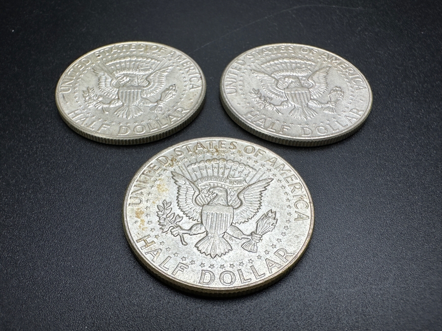 Just Added - (3) 1964 Silver Kennedy Half Dollars [Photo 9]