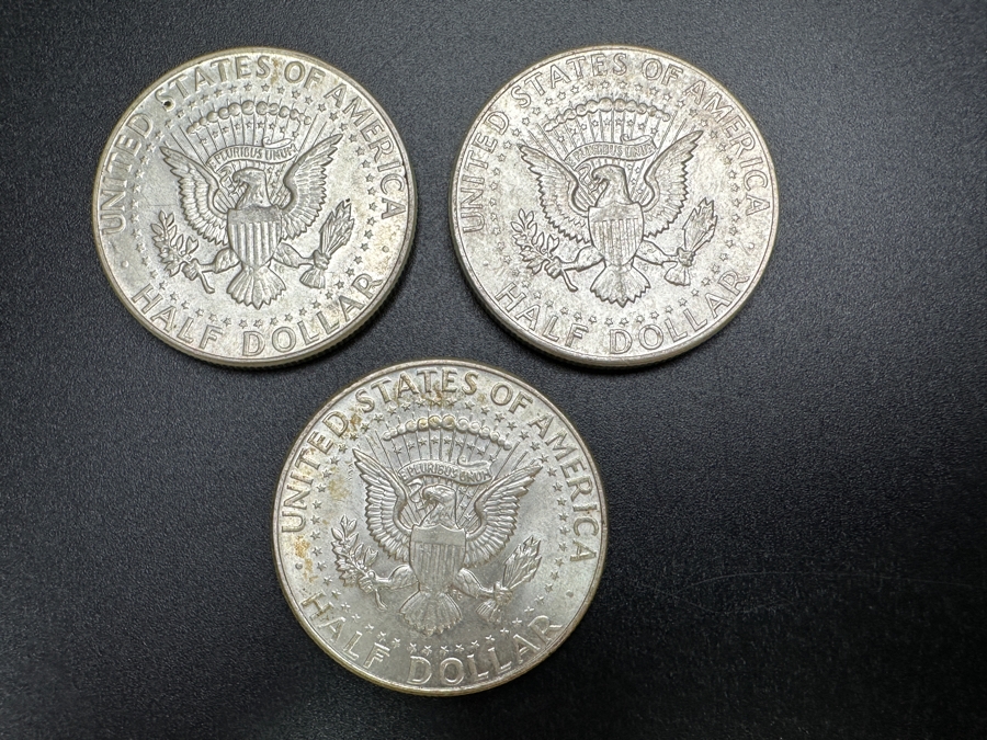 Just Added - (3) 1964 Silver Kennedy Half Dollars [Photo 5]