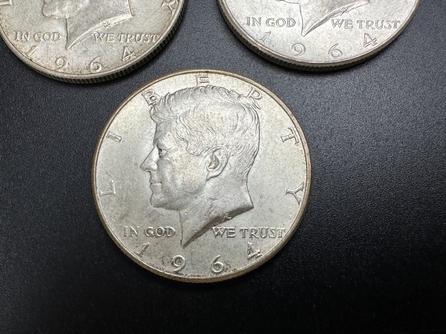 Just Added - (3) 1964 Silver Kennedy Half Dollars [Photo 4]