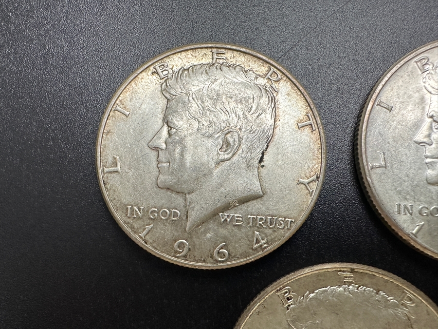 Just Added - (3) 1964 Silver Kennedy Half Dollars [Photo 2]
