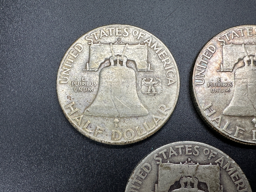 Just Added - (3) Silver Franklin Half Dollars: (1) 1948, (1) 1949 & (1) 1951 [Photo 7]