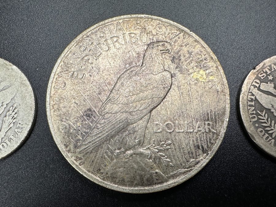Just Added - (1) 1923 Peace Silver Dollar, (2) 1903 Silver Barber Quarter Dollar & (1) 1908 Silver Barber Quarter Dollar [Photo 8]