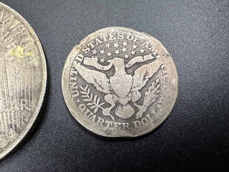 Just Added - (1) 1923 Peace Silver Dollar, (2) 1903 Silver Barber Quarter Dollar & (1) 1908 Silver Barber Quarter Dollar [Photo 10]