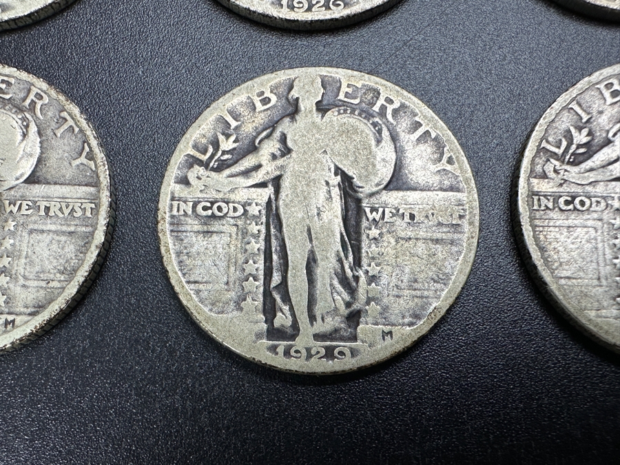 Just Added - (6) Standing Liberty Silver Quarters: (1) 1925, (1) 1926. (1) 1927, (1) 1928, (1) 1929 & (1) 1930 [Photo 6]