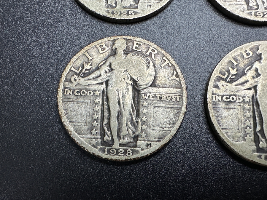Just Added - (6) Standing Liberty Silver Quarters: (1) 1925, (1) 1926. (1) 1927, (1) 1928, (1) 1929 & (1) 1930 [Photo 5]