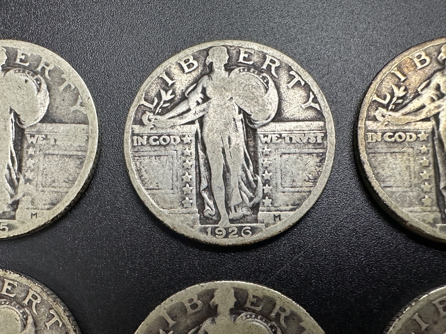 Just Added - (6) Standing Liberty Silver Quarters: (1) 1925, (1) 1926. (1) 1927, (1) 1928, (1) 1929 & (1) 1930 [Photo 3]