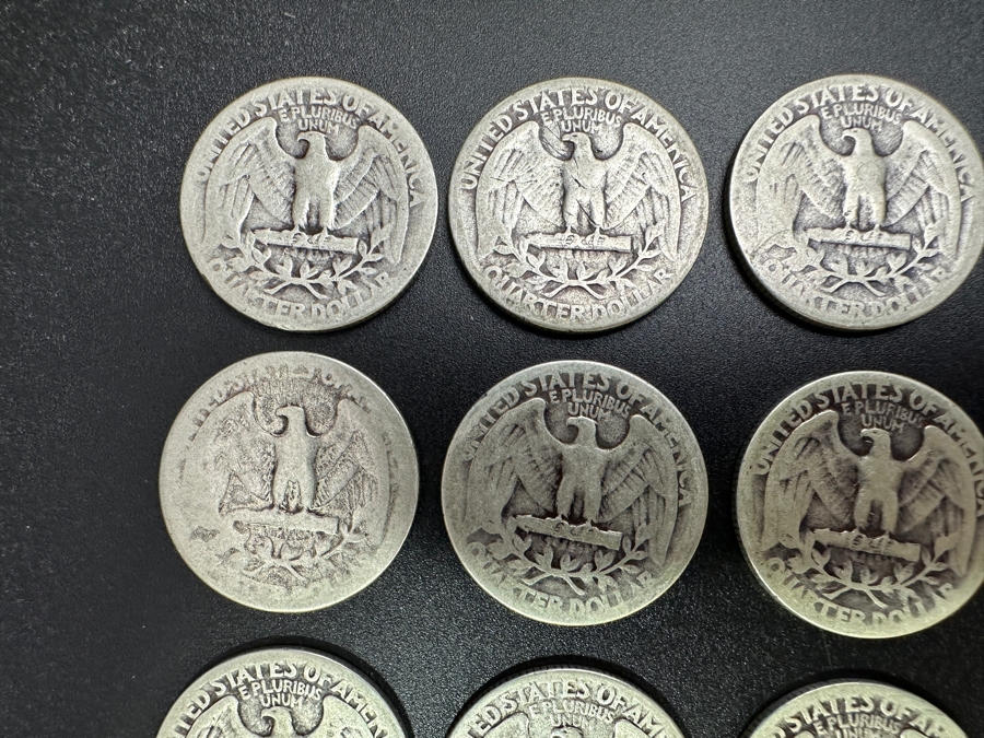 Just Added - (20) Silver Washington Quarters: (3) 1934, (3) 1935, (4) 1936, (2) 1937, (1) 1938, (1) 1939, (1) 1940, (1) 1942, (1) 1945, (2) 1946 & (1) 1952 [Photo 9]