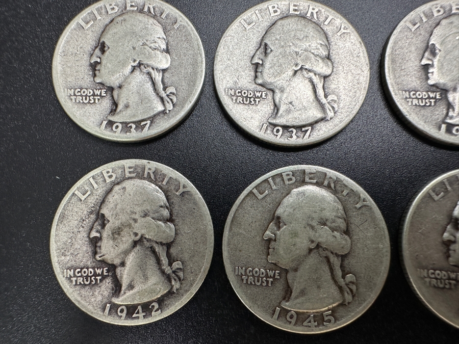 Just Added - (20) Silver Washington Quarters: (3) 1934, (3) 1935, (4) 1936, (2) 1937, (1) 1938, (1) 1939, (1) 1940, (1) 1942, (1) 1945, (2) 1946 & (1) 1952 [Photo 5]