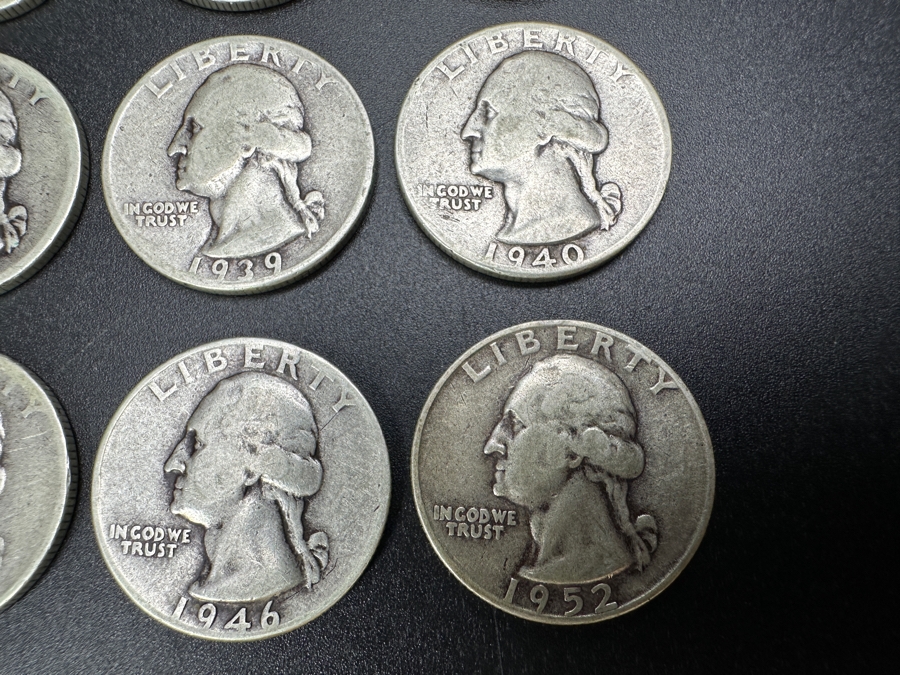 Just Added - (20) Silver Washington Quarters: (3) 1934, (3) 1935, (4) 1936, (2) 1937, (1) 1938, (1) 1939, (1) 1940, (1) 1942, (1) 1945, (2) 1946 & (1) 1952 [Photo 7]