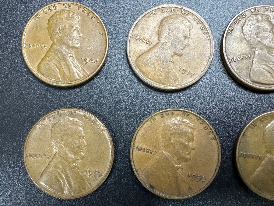 Just Added - Collection Of Wheat Cents Pennies From Various Years 1917 - 1958 [Photo 2]