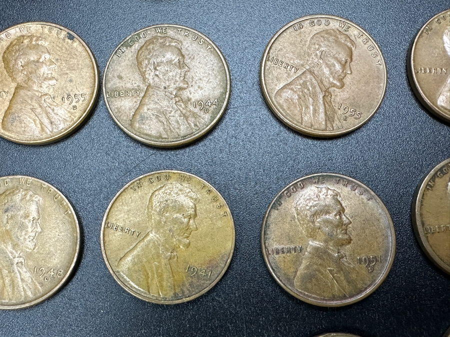 Just Added - Collection Of Wheat Cents Pennies From Various Years 1917 - 1958 [Photo 8]