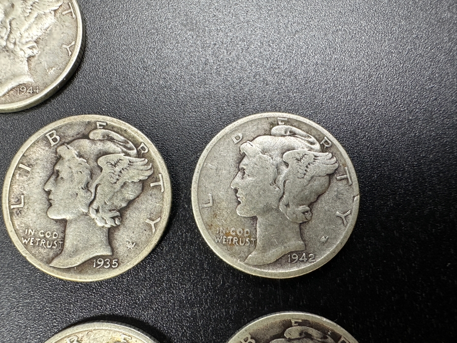 Just Added - (17) Mercury Silver Dimes From Various Years [Photo 7]