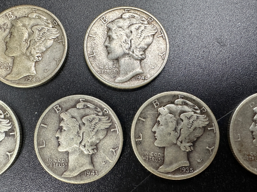 Just Added - (17) Mercury Silver Dimes From Various Years [Photo 6]