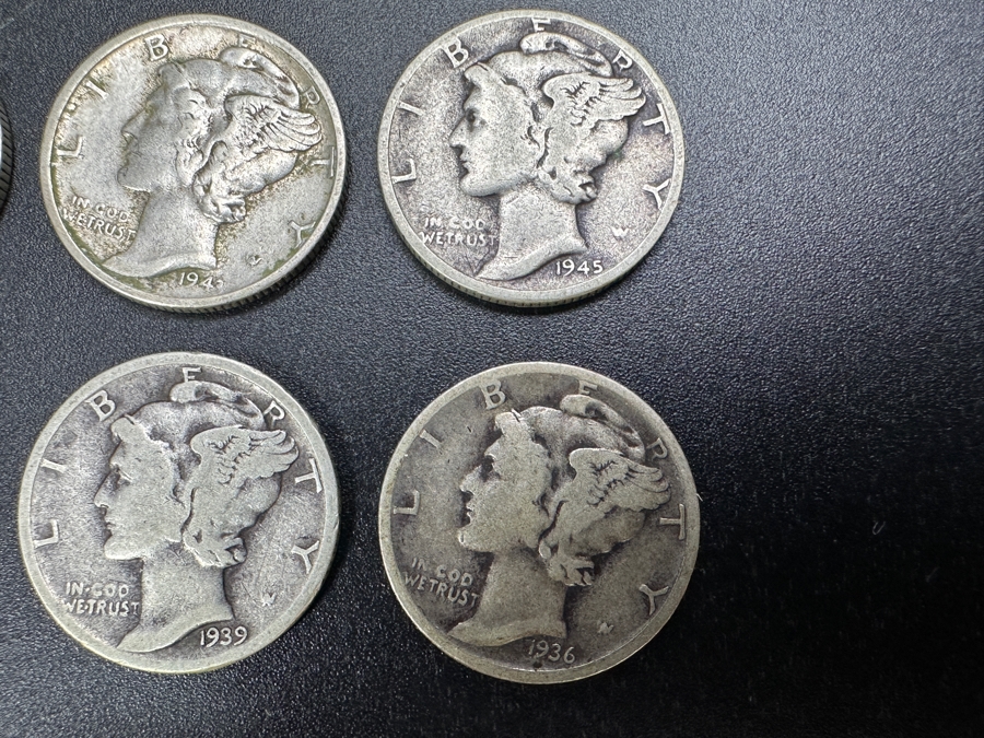 Just Added - (17) Mercury Silver Dimes From Various Years [Photo 4]