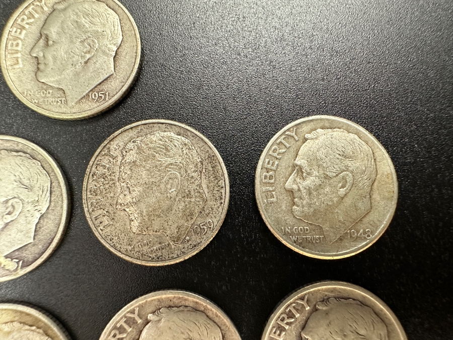 Just Added - (17) Roosevelt Silver Dimes From Various Years [Photo 7]