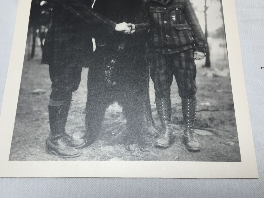 B&W Photo Of Two Men Posing With Large Bear [Photo 2]