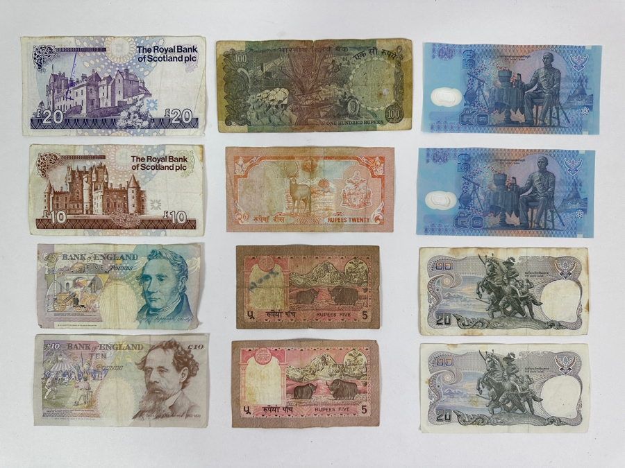 Just Added - Various Foreign Currency Including 20 Scottish Pounds, 10 Scottish Pounds, 10 English Pounds & 5 English Pounds [Photo 10]