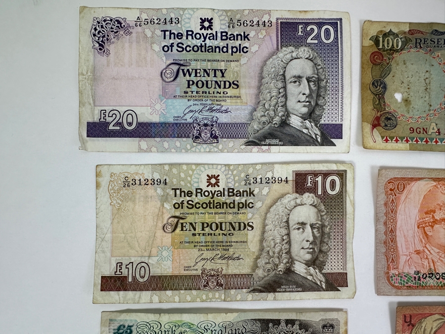 Just Added - Various Foreign Currency Including 20 Scottish Pounds, 10 Scottish Pounds, 10 English Pounds & 5 English Pounds [Photo 3]