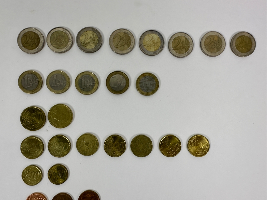 Just Added - Various Foreign Currency & Euro Coins Including 25 Canadian Dollars, 10 German Marks & 23 Euros In Coins [Photo 5]
