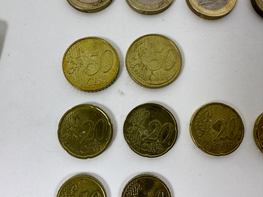 Just Added - Various Foreign Currency & Euro Coins Including 25 Canadian Dollars, 10 German Marks & 23 Euros In Coins [Photo 9]