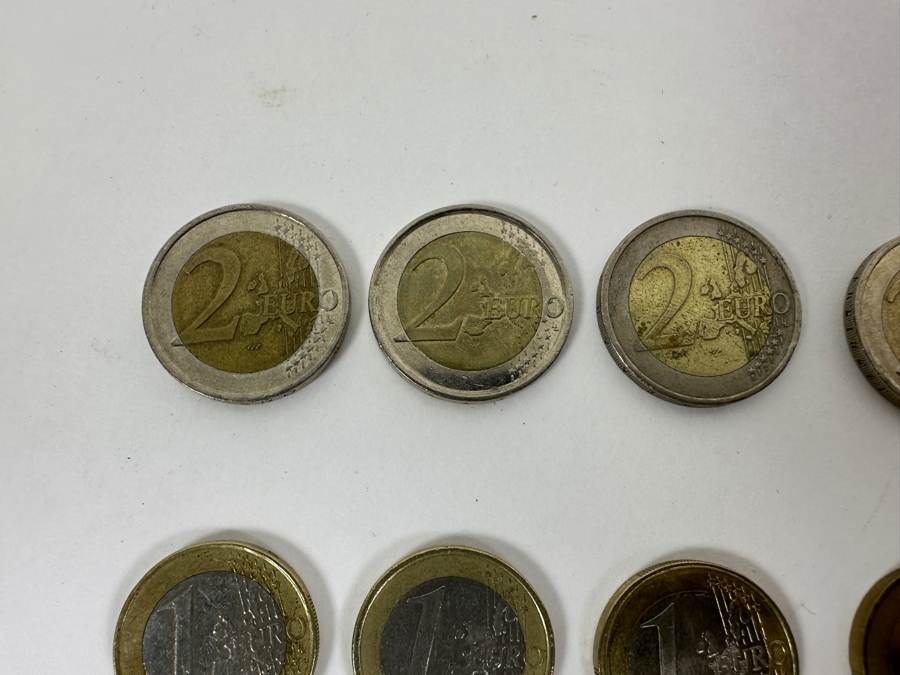 Just Added - Various Foreign Currency & Euro Coins Including 25 Canadian Dollars, 10 German Marks & 23 Euros In Coins [Photo 6]