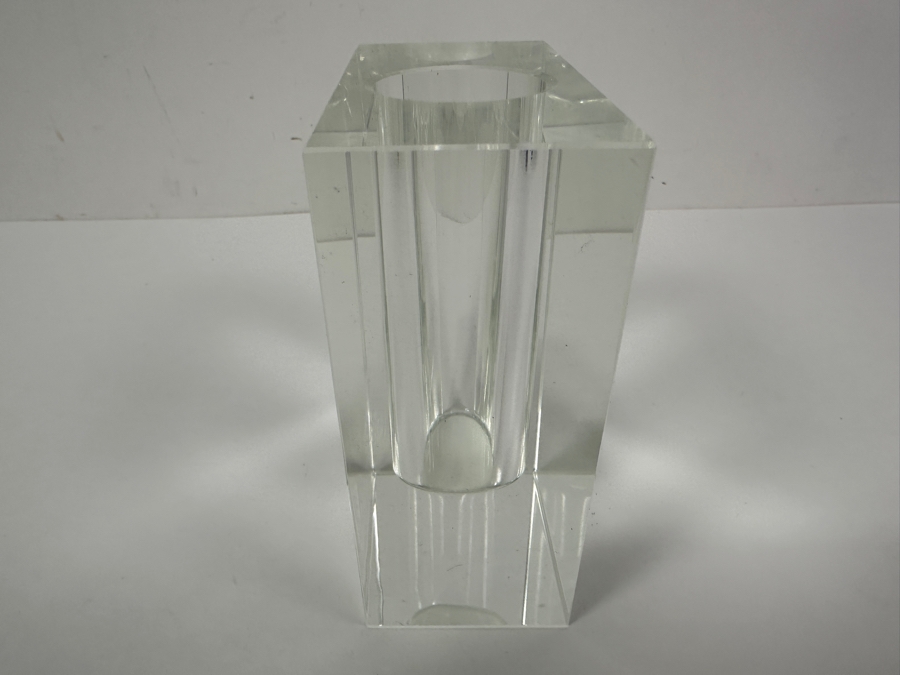 Lucite Block Vase 4W X 2D X 4.25H [Photo 5]